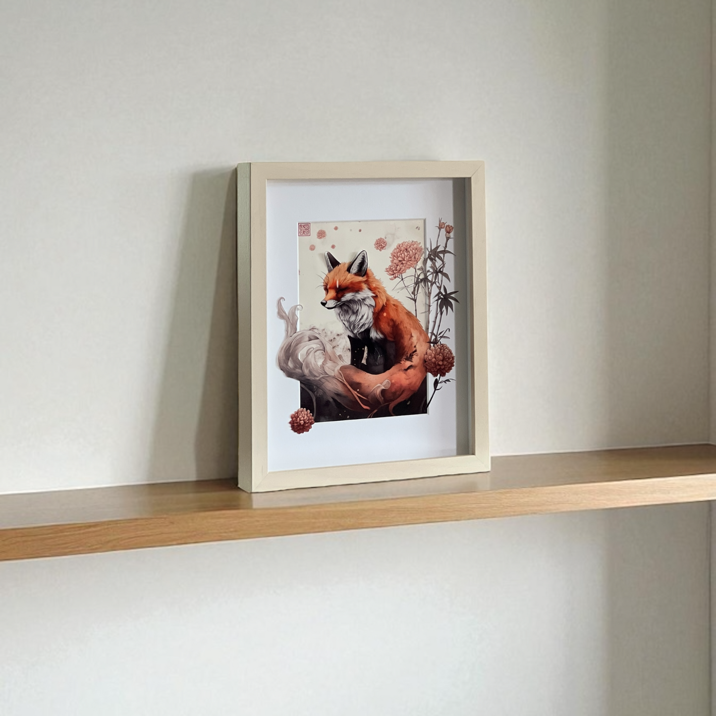 Big size Framed Hand-Cut & Layered Korean Traditional Art Style Print wall art – The Gukhwa Fox's Path