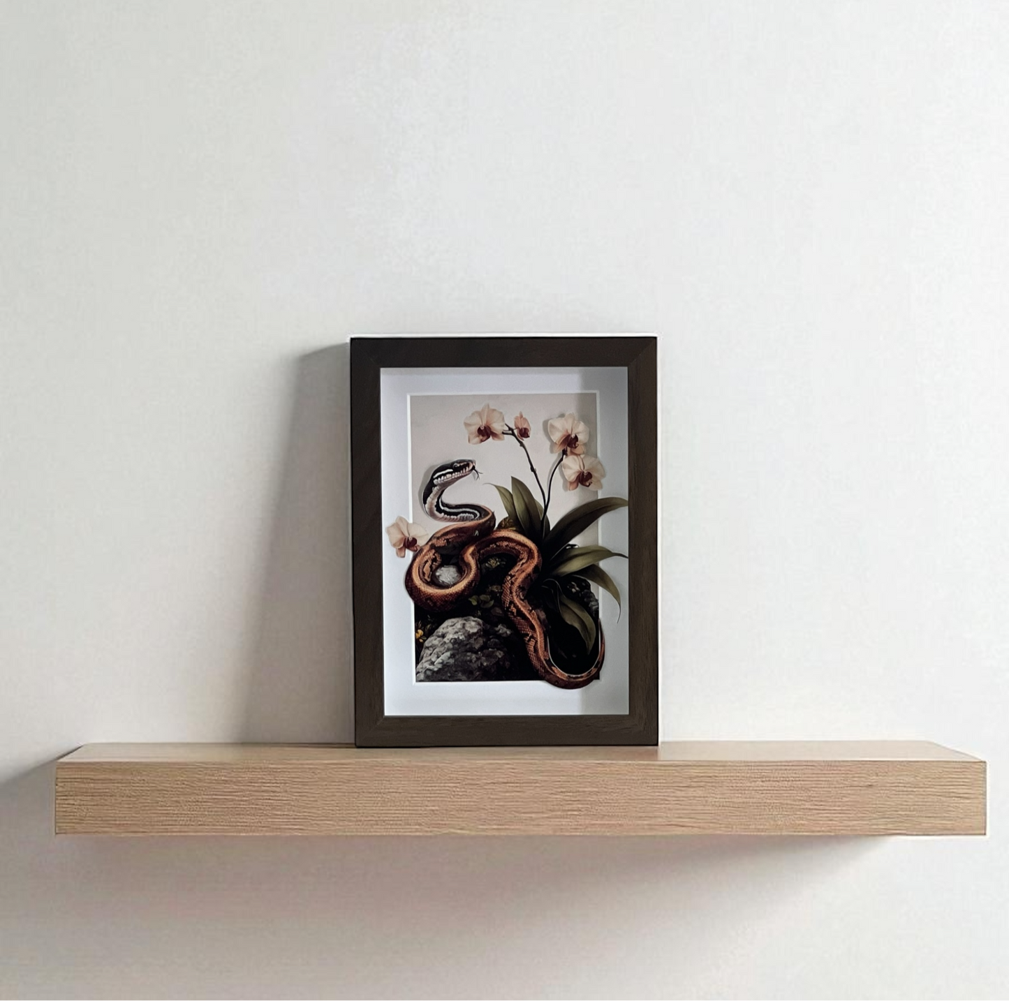 Framed Hand-Cut & Layered Korean Traditional Art Style Print wall art – Orchid Pact— A Korean Folklore Fragment