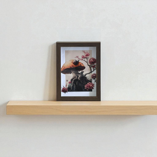 Framed Hand-Cut & Layered Korean Traditional Art Style Print wall art – Raindrop steps